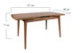 Hanah Home Inci 1141 Mesa de comedor extensible Nogal